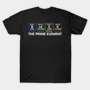 Solid 5 B Boron Metallold Solid 57  La Lantfanum Lanthanide Solid 6 C Carbon Non Metal Solid 19 K Potassium Alkali Metal The Prime Element T-Shirt